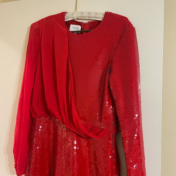 EXCELLENT CONDITION Giambattista Valli Red sequin gown - Picture 2 of 6